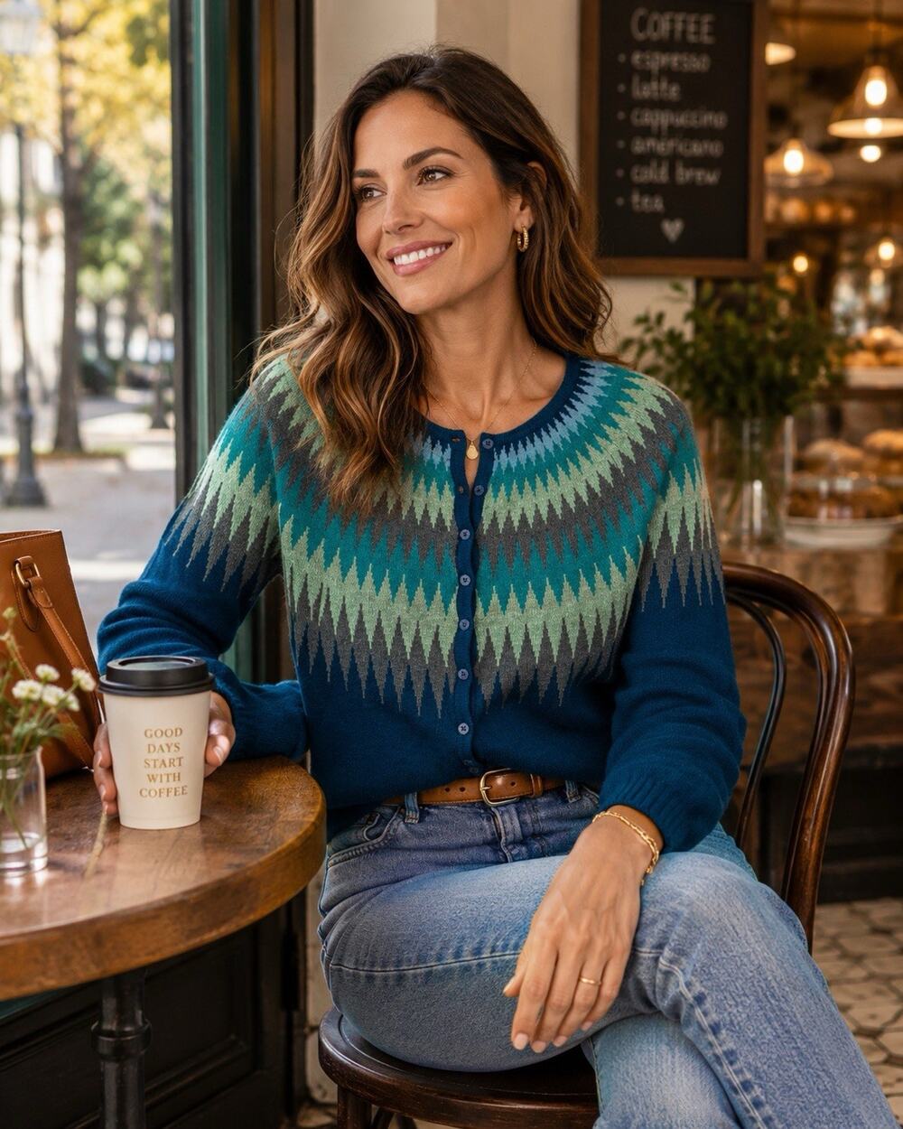 Mansted Knit Sweater Jumper Cardigan Merino Blend Womens Size M Button Front EUC